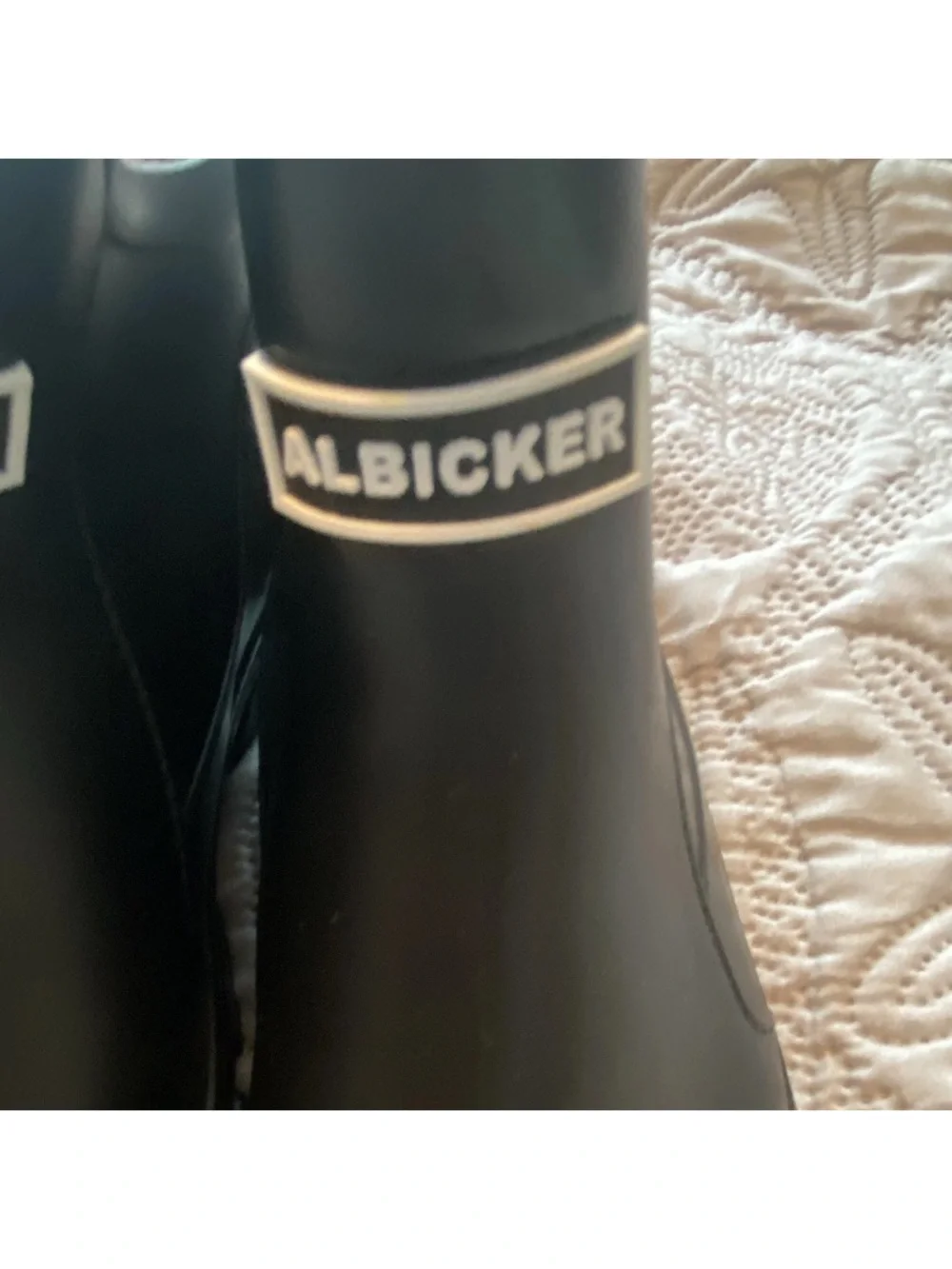 ALBICKER Women's Black Chelsea Rain Boots